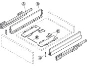 NovaPro Scala St Drawer Back 90/1000mm Slv
