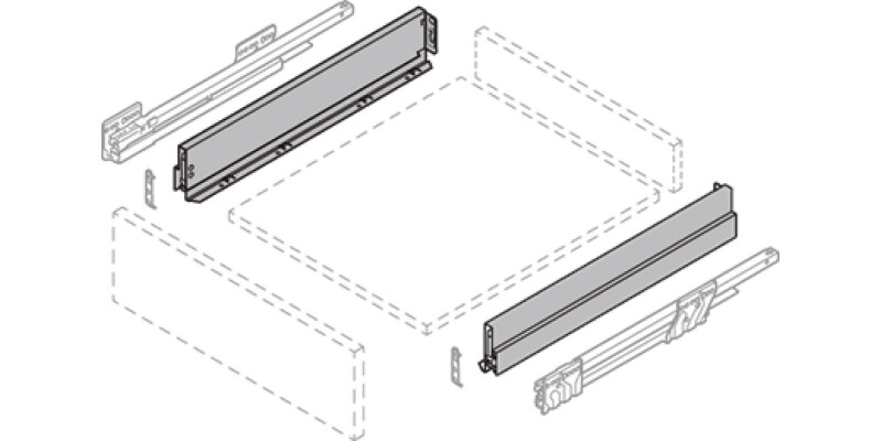 NovaPro Scala Drawer Sides 90/270mm Slv