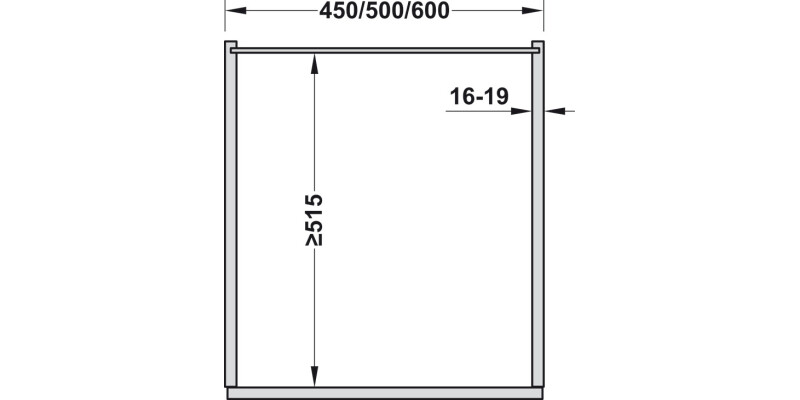 VS SUB 500mm PO Bskt DoorFix 1xSph Chr