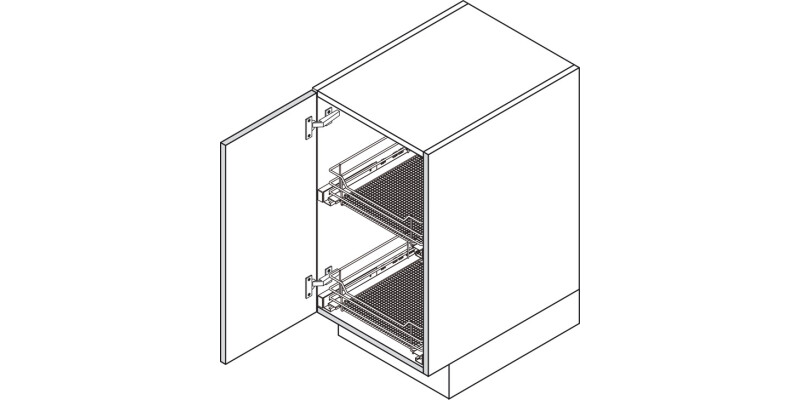 VS SUB 500mm PO Bskt DoorFix 1xSph Chr