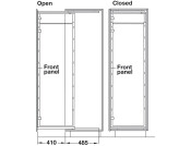 PO Larder 400mm 1700-1950mm C/F Linear