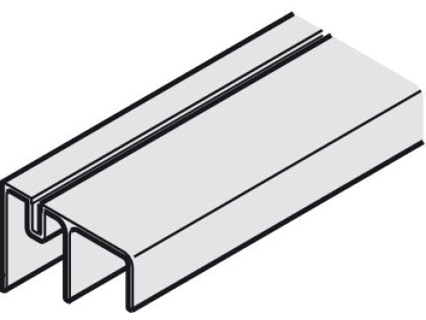 Bottom Running Track, Double, for Sliding Cabinet Doors, Slido F-Line42 50A