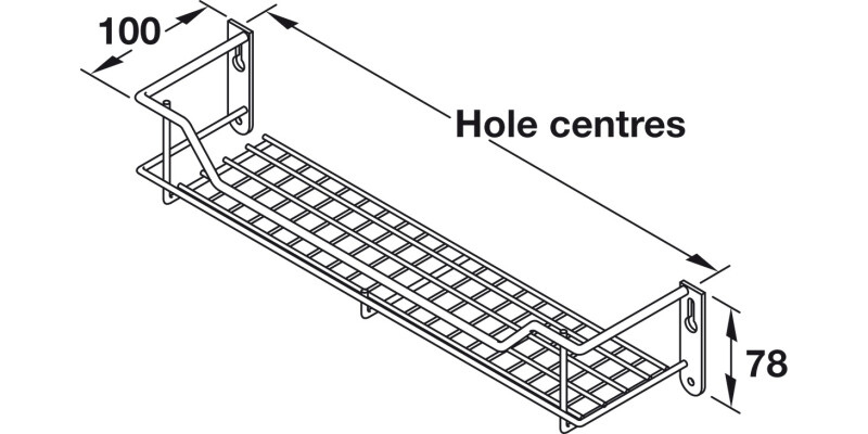 Spice/Pack Rack 1-Tier Linear 400x100mm