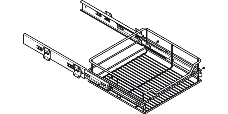 PO Veg Basket/Soft Close Run 500mm Chr