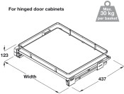 PO Basket Set 500mm White/Chrome