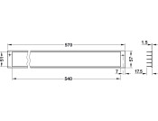 Vent Grille RM 570x57mm Alu White 9010