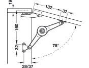 Duo Std Flap/Lid Stay 28mm Hospa NP