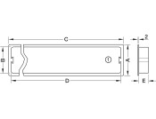 Vent Grille RM 458x65mm Pl Matt Silver