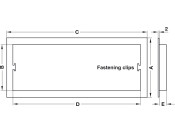Vent Grille RM 458x65mm Pl Matt Silver