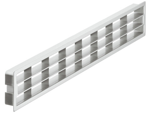 Ventilation Grille, Plastic, with Fixing Clips and with Louvres