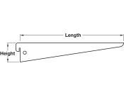 U-Bracket 68x270mm 55kg St Wht