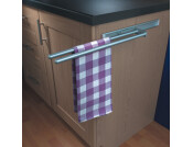 Towel Rail 2-Arm 460mm Alu/Pl Slv Ano