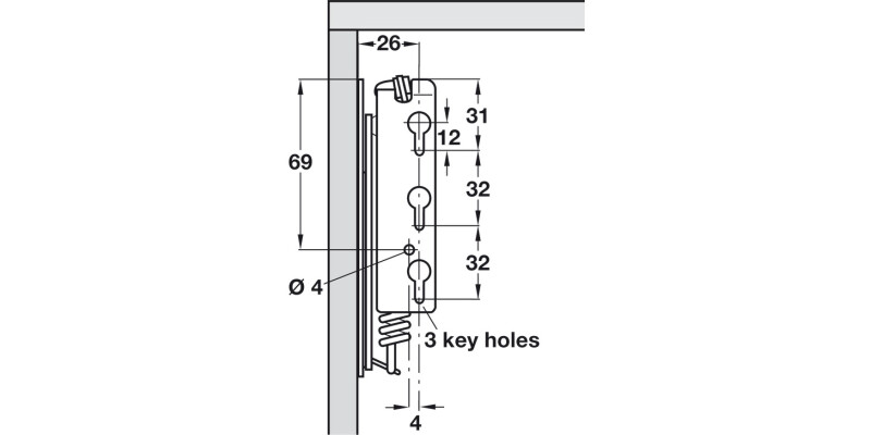 Swing Up Flap 85D Hinges Spr Both 2x180N