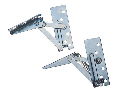 Flap Hinge, Swing Up, Sprung Right Hand or Both Sides, Steel