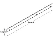 W/T Trim 640x38mm End Cap Matt Blk