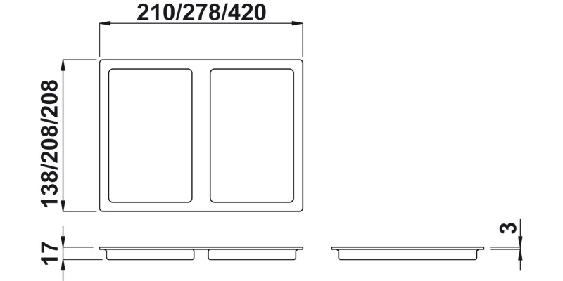 One2Four Waste Bin Lid 21L