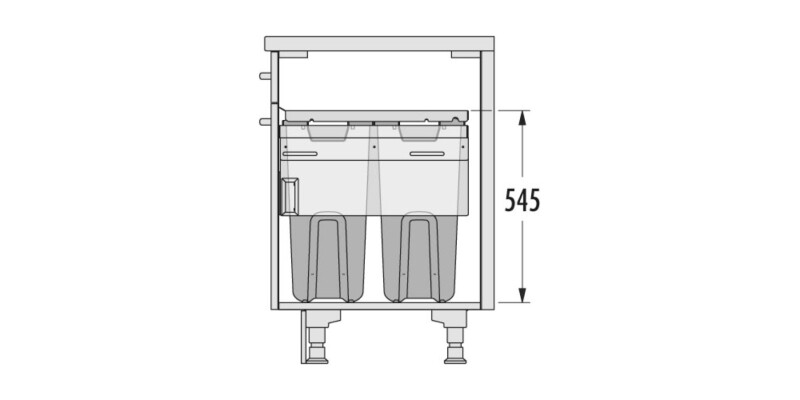 Hailo Laundry-Carrier 600mm 2x33+12+2.5L