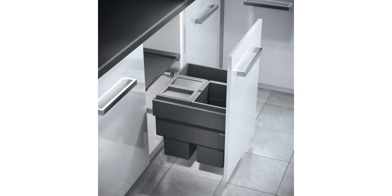 Pull Out Waste Bin, Triple Bin, Hailo Cargo Synchro
