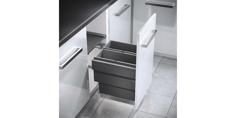 Pull Out Waste Bin, Double Bin, Hailo Cargo Synchro