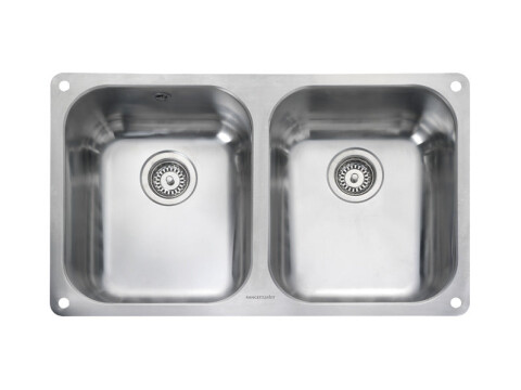 Sink, 2.0 Bowl, Stainless Steel, Rangemaster Atlantic Classic