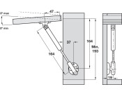 Lid Stay Automatic Opening 164mm 80N