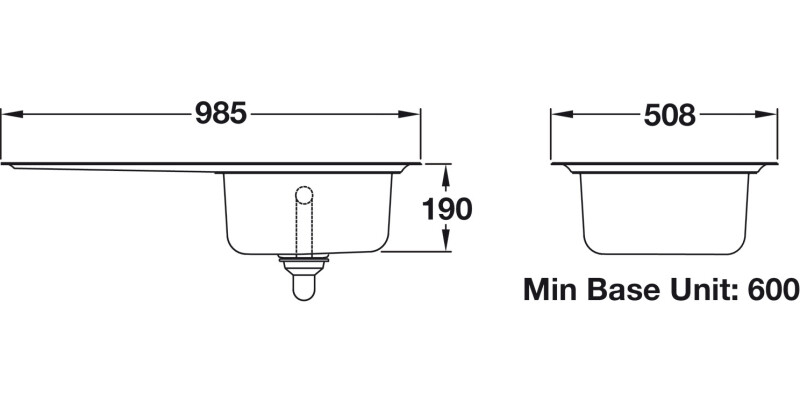 RM OL9851R/ Oakland St/St 1.0B RH Sink