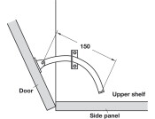 Lid Stay 150mm RH St NP
