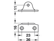Lid Stay 150mm RH St NP