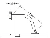 Lid Stay 150mm RH St NP