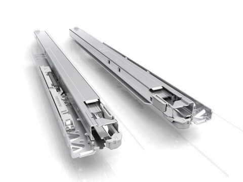 Concealed Drawer Slide, for Base Panel Mounting, Full Extension, Dynapro 40 kg