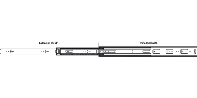 4501 BB Drawer Runner Full 44kg 450mm 304 SS