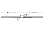 2431 BB Drawer Runner Full 20kg 300mm BZP