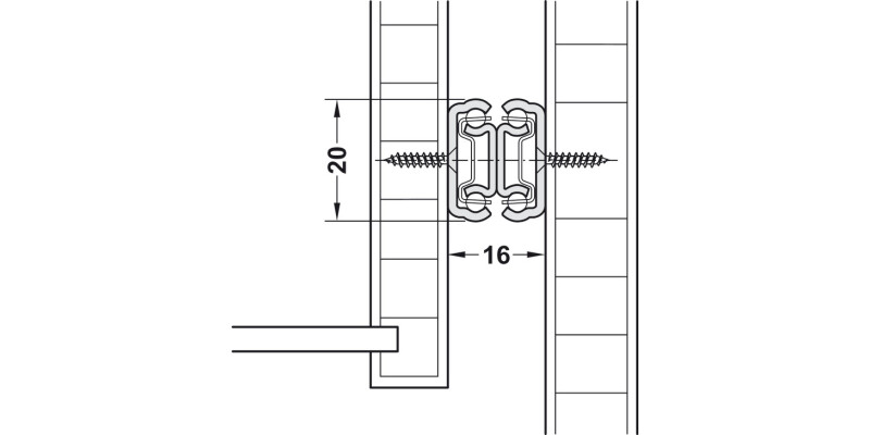 2431 BB Drawer Runner 19kg 250mm BZP