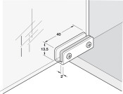 110D Simplex Glass Door Hinge St/Chr Plt