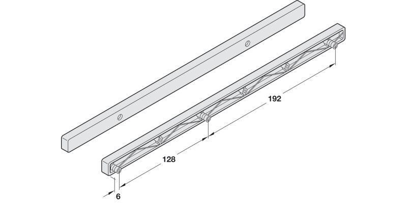 Guide Rail 11/350mm Pl White