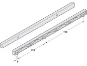 Guide Rail 11/350mm Pl White