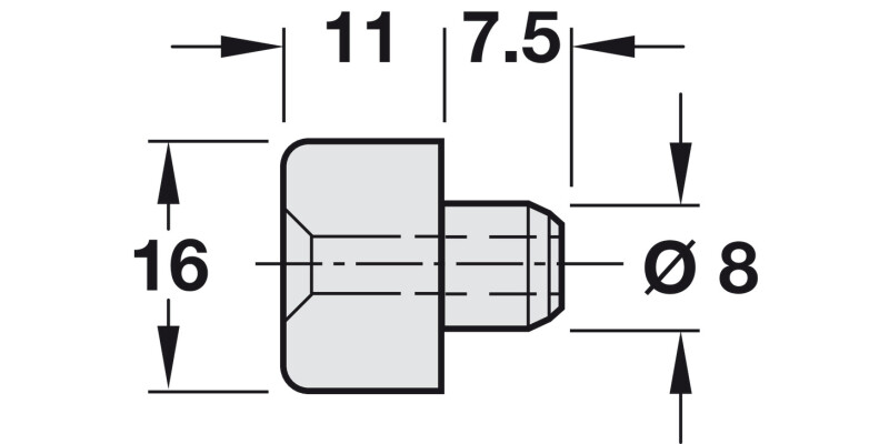 Guide Rail 11/350mm Pl White