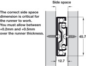 3832-SC BB Drawer Runner Full 42kg 300mm Blk