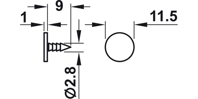 Push Magnetic-Catch w Counter Plt Knock
