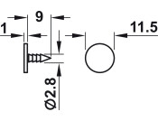 Push Magnetic-Catch w Counter Plt Knock
