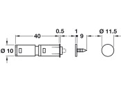 Push Magnetic-Catch w Counter Plt Knock