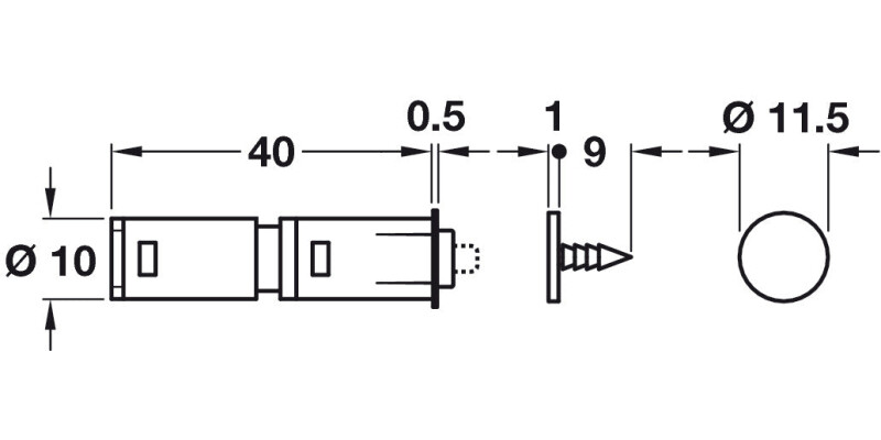 Push Magnetic Door Catch, for Maxi