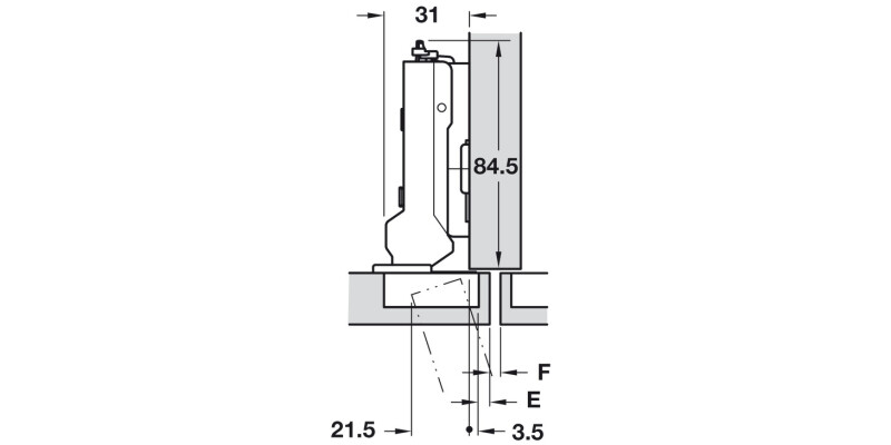 Tiomos 95D Hinge Click w SC SF Half