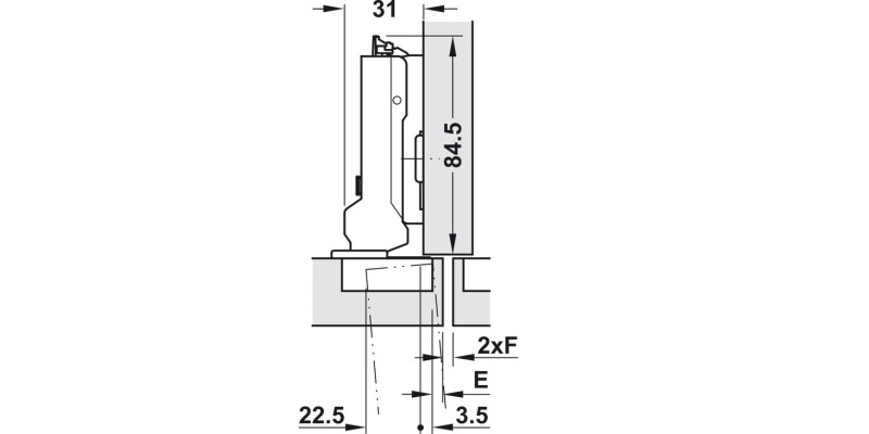 Tiomos 95D Hinge Click w SC SF Half