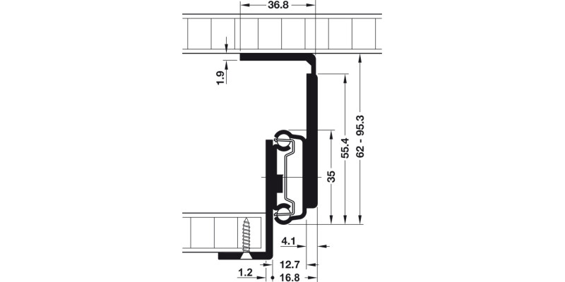 2109 Keyboard Runner Sgl 25kg 500mm BZP