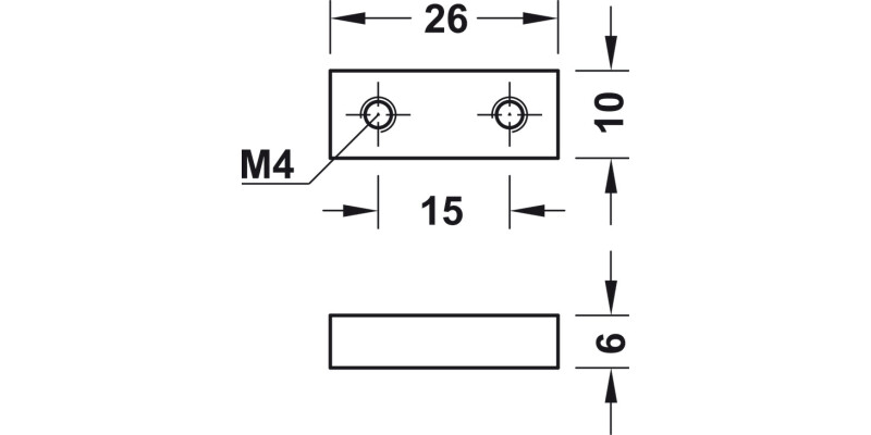 Accuride 0115RC End Stop+Fixings Alu