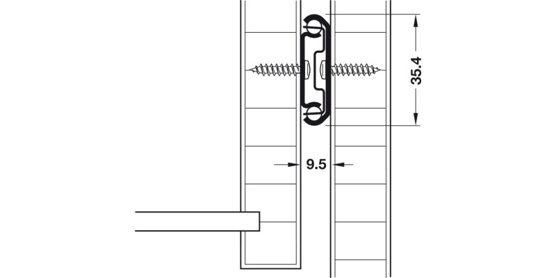 2026 BB Drawer Runner 2Way Sgl 35kg 600mm BZP