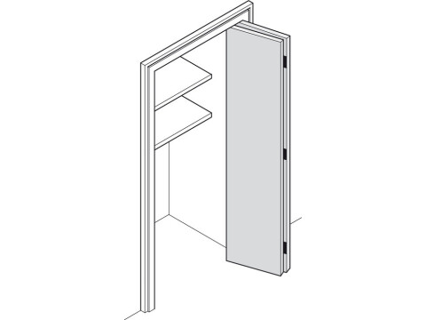 Fitting Set, for Folding Cabinet Doors, Hawa-Multifold 30/W