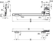 Accuride 1321 Pivot Sld DrRun Blk 405mm