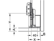 Accuride 1321 Pivot Sld DrRun Blk 405mm